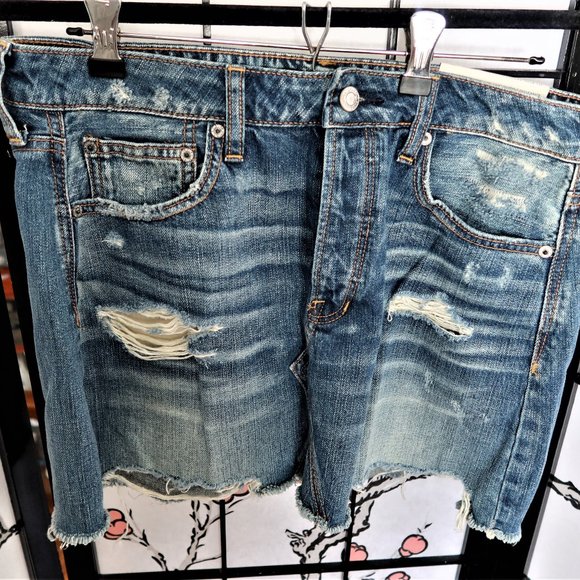 American Eagle Outfitters Blue High Rise Festival Mini Skirt Size 10 Regular NWT - Picture 1 of 13